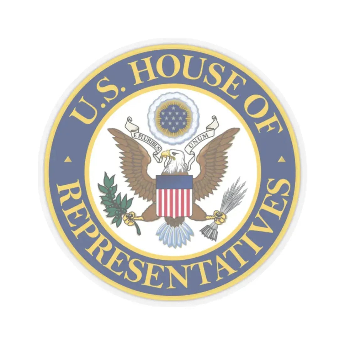 Seal of the United States House of Representatives - STICKER Vinyl Kiss-Cut Decal 2 Inch Transparent - The Sticker Space