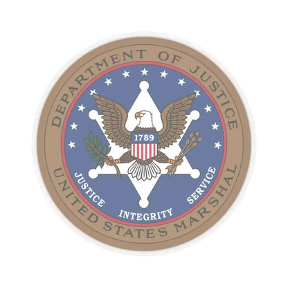 Seal of the United States Marshals Service - STICKER Vinyl Kiss-Cut Decal 6 Inch Transparent - The Sticker Space