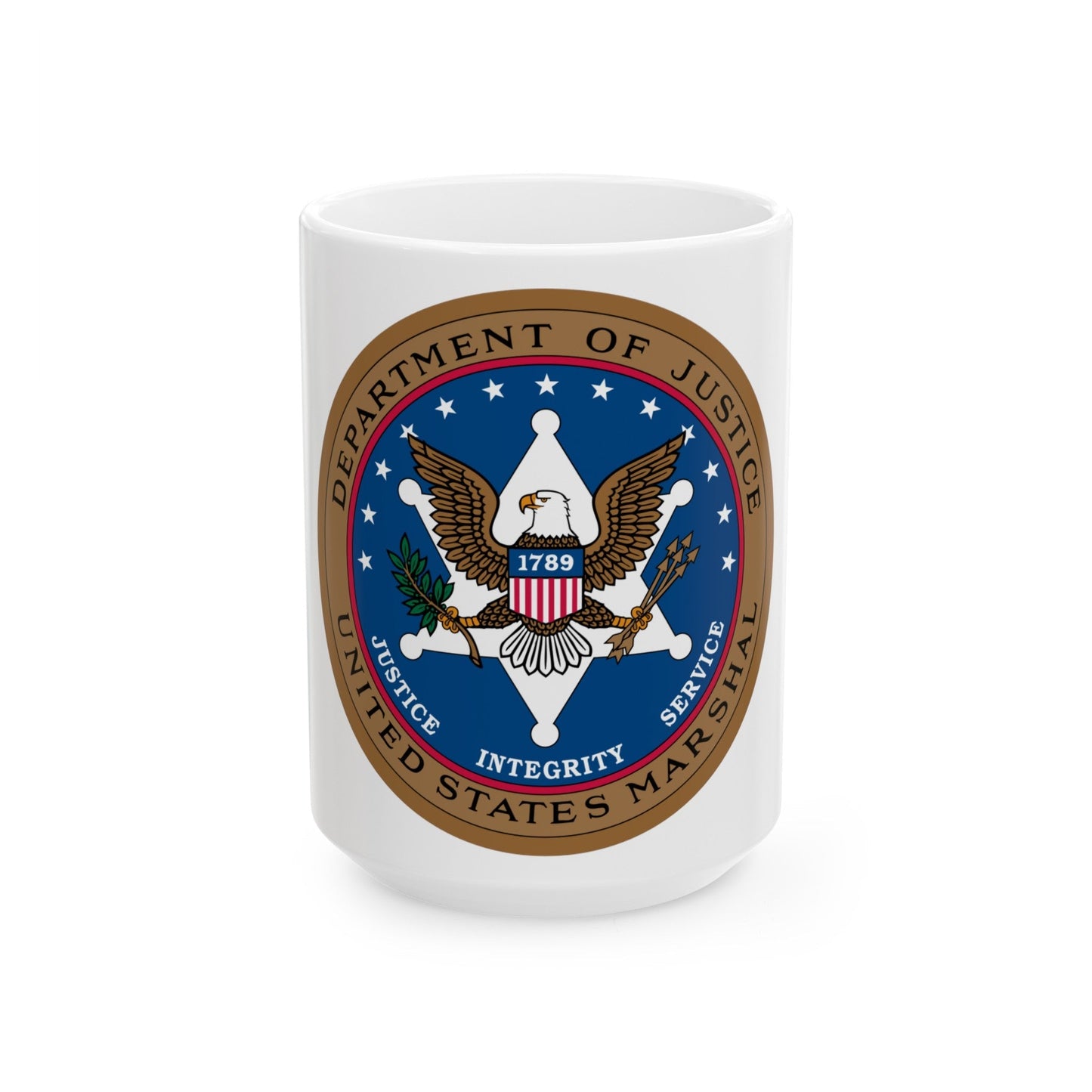 Seal of the United States Marshals Service - White Coffee Mug-15oz-The Sticker Space