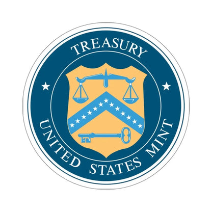 Seal of the United States Mint - STICKER Vinyl Kiss-Cut Decal 3 Inch White - The Sticker Space
