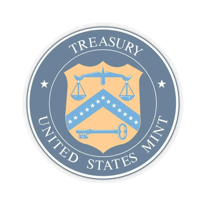 Seal of the United States Mint - STICKER Vinyl Kiss-Cut Decal 4 Inch Transparent - The Sticker Space
