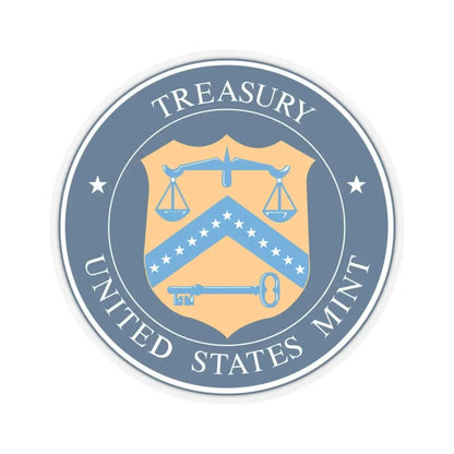 Seal of the United States Mint - STICKER Vinyl Kiss-Cut Decal 6 Inch Transparent - The Sticker Space