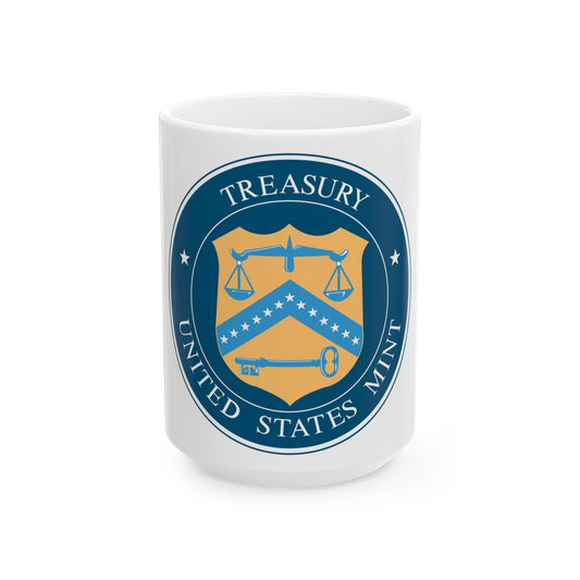 Seal of the United States Mint - White Coffee Mug-15oz-The Sticker Space