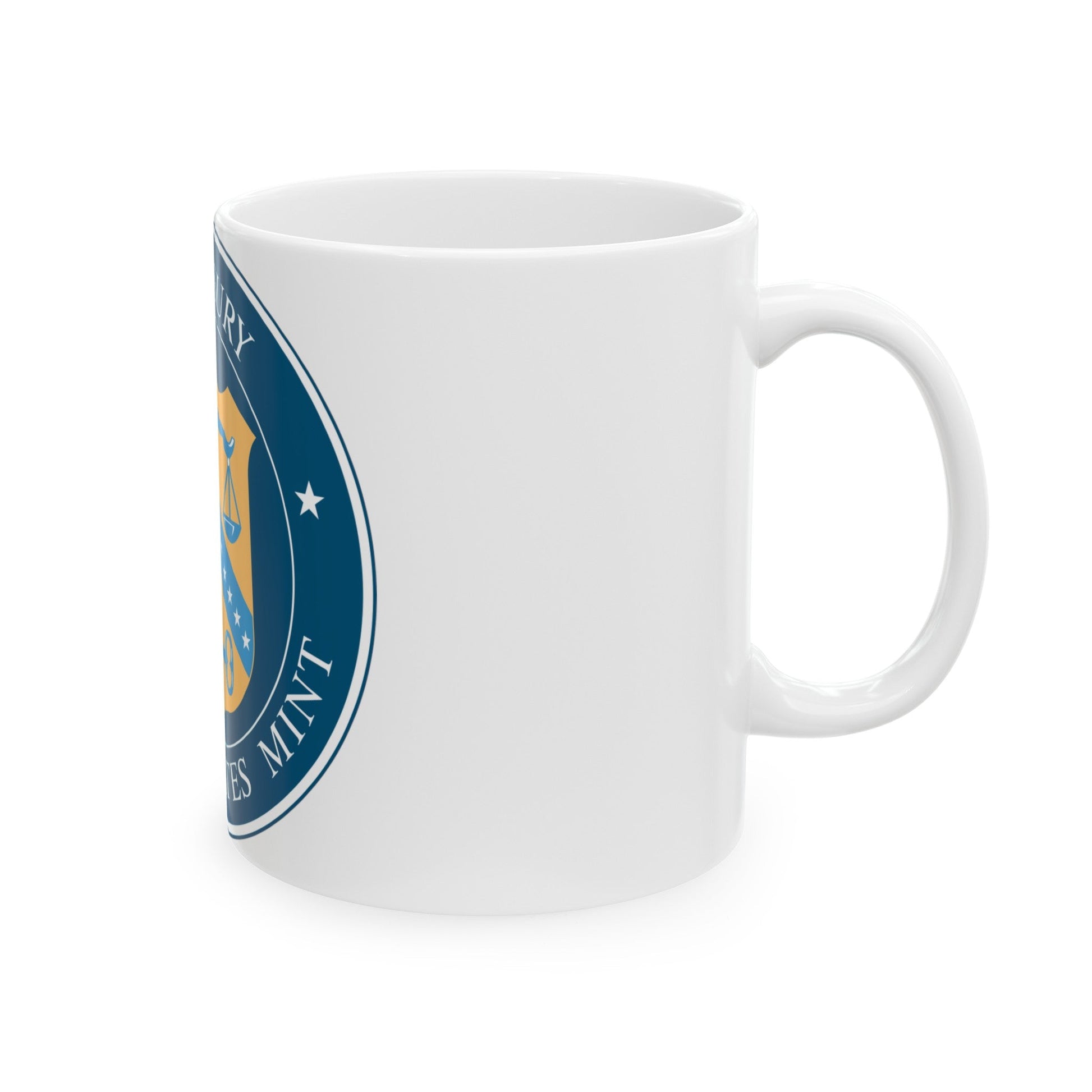 Seal of the United States Mint - White Coffee Mug-The Sticker Space