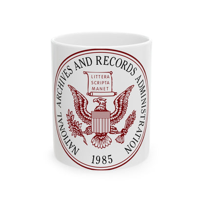 Seal of the United States National Archives and Records Administration - White Coffee Mug-11oz-The Sticker Space