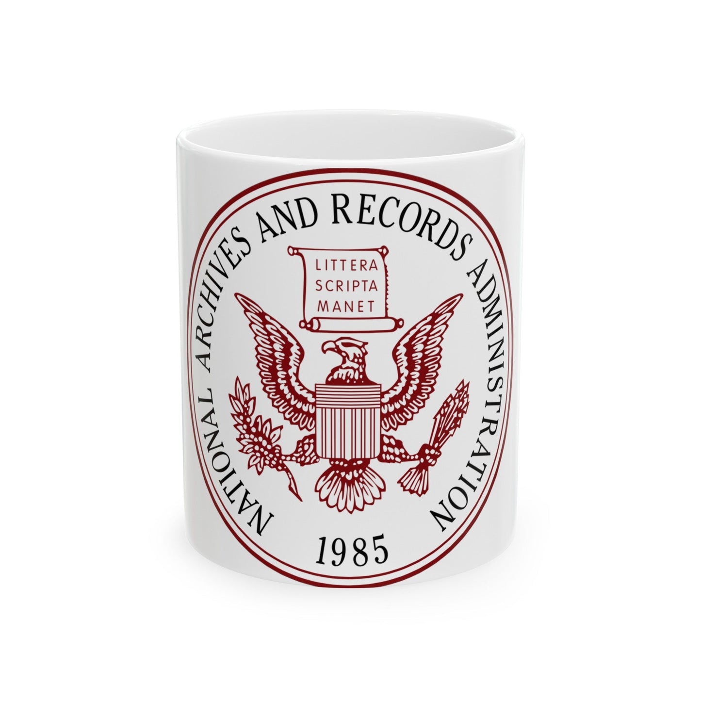 Seal of the United States National Archives and Records Administration - White Coffee Mug-11oz-The Sticker Space