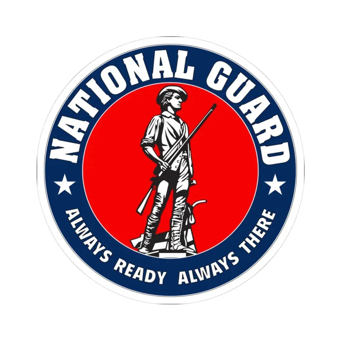 Seal of the United States National Guard (United States) STICKER Vinyl Kiss-Cut Decal 3 Inch White - The Sticker Space