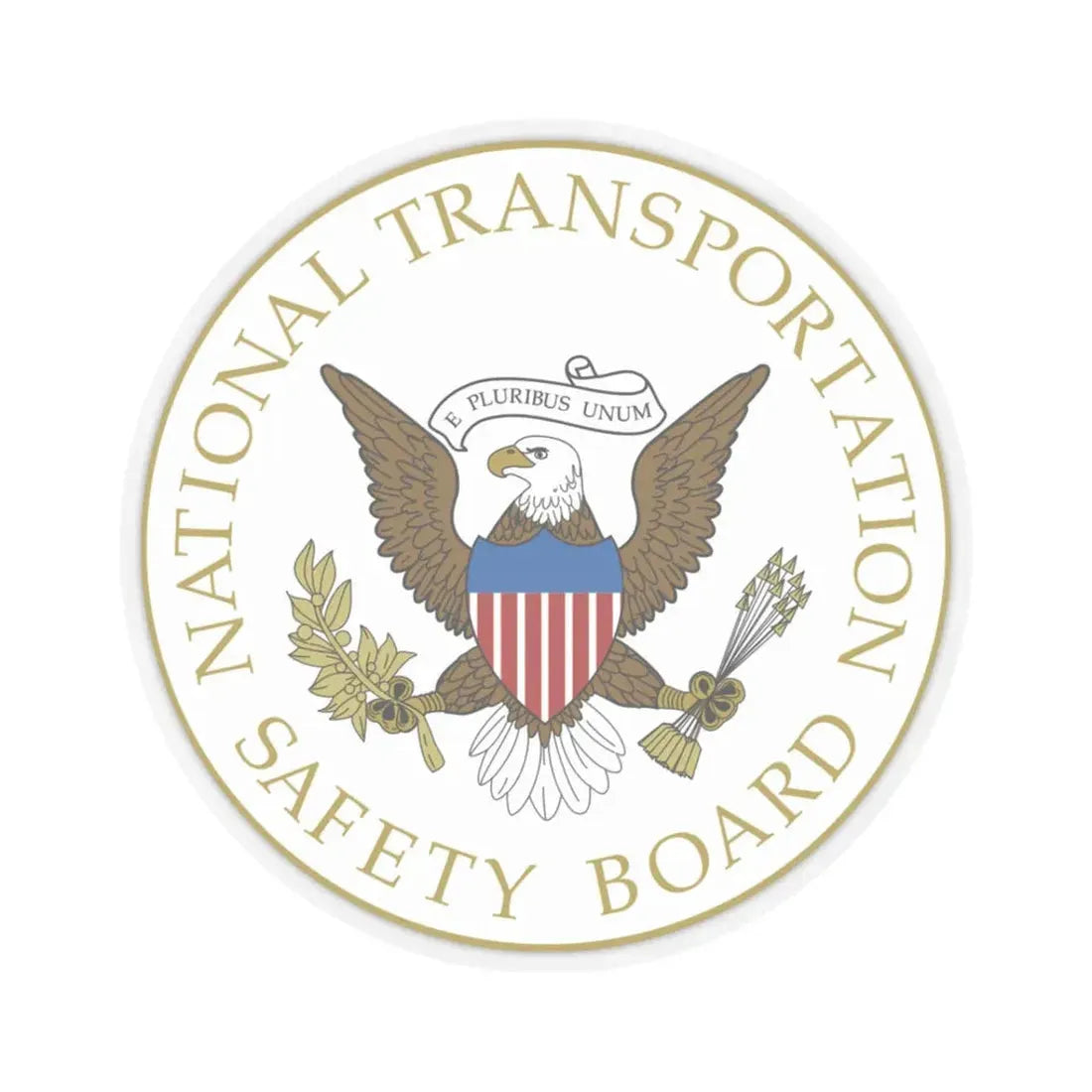 Seal of the United States National Transportation Safety Board - STICKER Vinyl Kiss-Cut Decal 3 Inch Transparent - The Sticker Space
