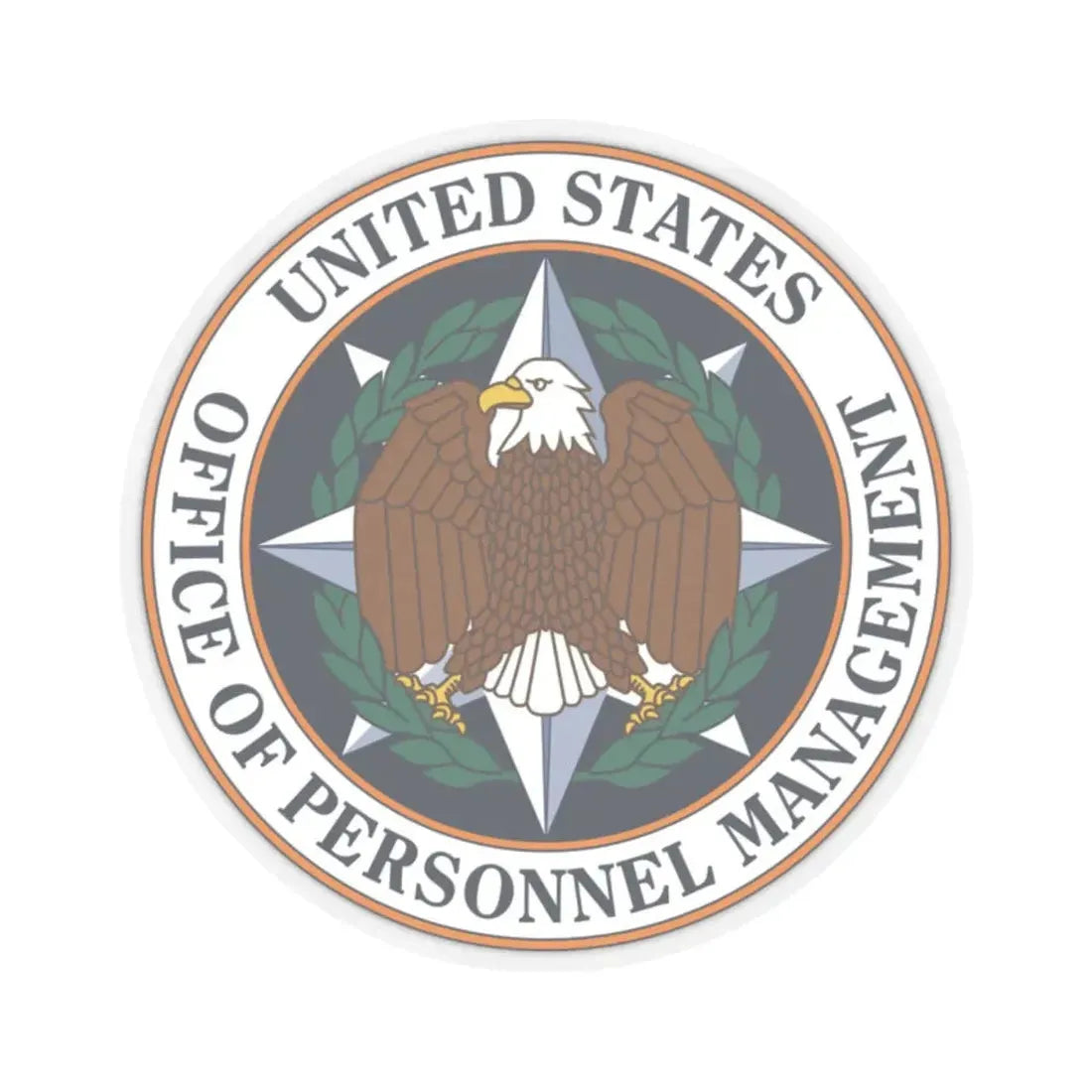 Seal of the United States Office of Personnel Management - STICKER Vinyl Kiss-Cut Decal 2 Inch Transparent - The Sticker Space