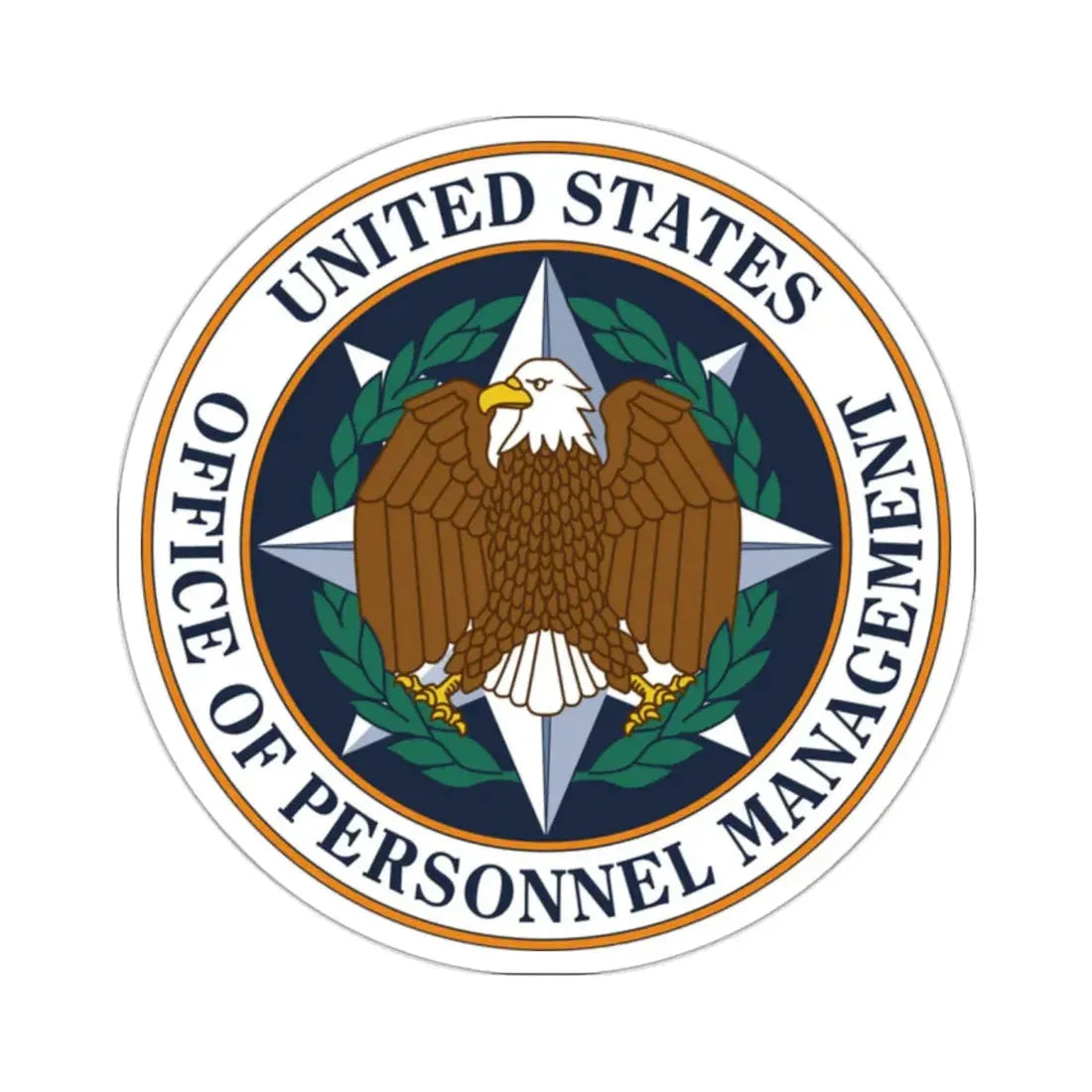 Seal of the United States Office of Personnel Management - STICKER Vinyl Kiss-Cut Decal 2 Inch White - The Sticker Space