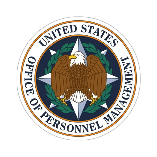 Seal of the United States Office of Personnel Management - STICKER Vinyl Kiss-Cut Decal 2 Inch White - The Sticker Space