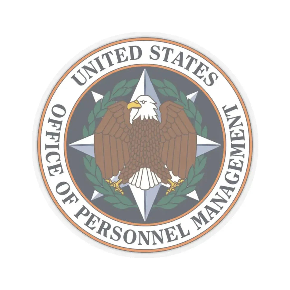 Seal of the United States Office of Personnel Management - STICKER Vinyl Kiss-Cut Decal 3 Inch Transparent - The Sticker Space