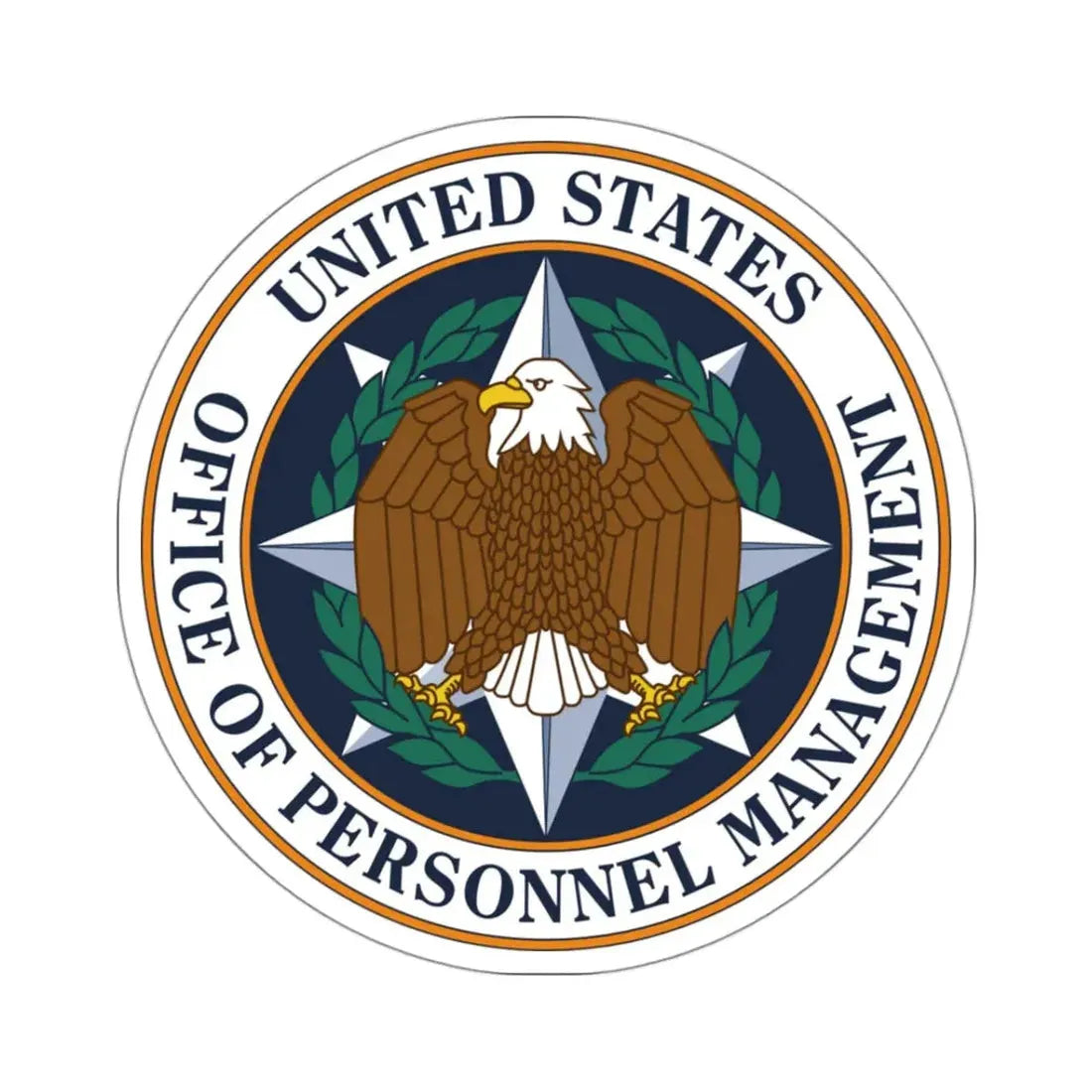 Seal of the United States Office of Personnel Management - STICKER Vinyl Kiss-Cut Decal 3 Inch White - The Sticker Space
