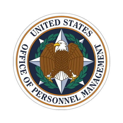 Seal of the United States Office of Personnel Management - STICKER Vinyl Kiss-Cut Decal 3 Inch White - The Sticker Space
