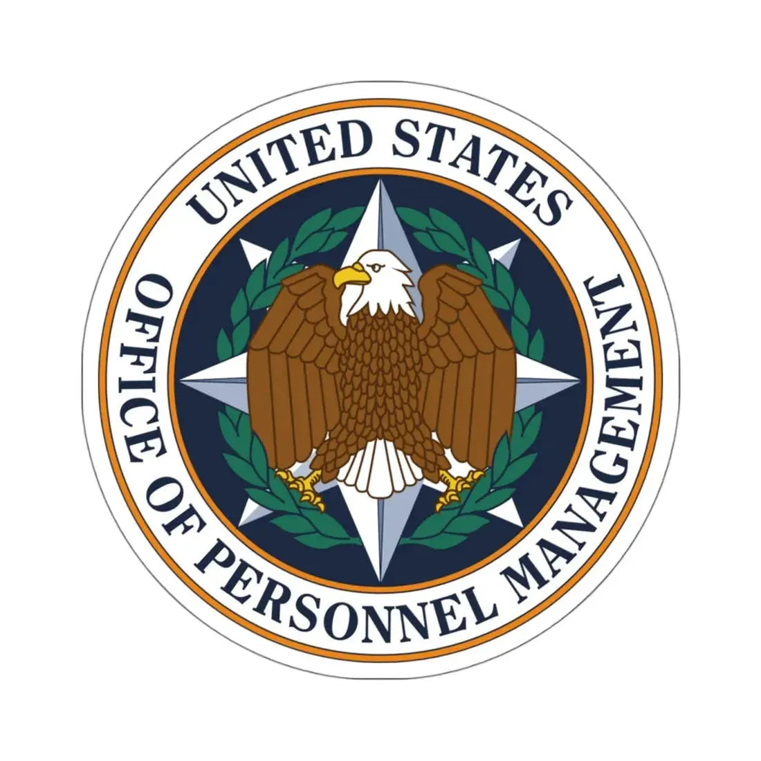 Seal of the United States Office of Personnel Management - STICKER Vinyl Kiss-Cut Decal 4 Inch White - The Sticker Space
