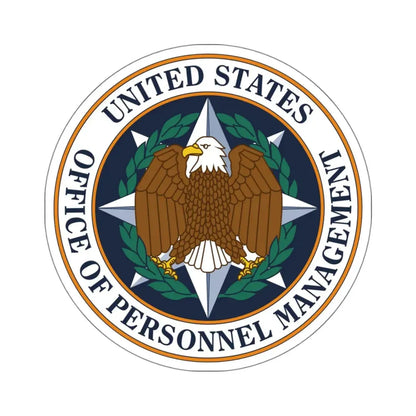 Seal of the United States Office of Personnel Management - STICKER Vinyl Kiss-Cut Decal 4 Inch White - The Sticker Space