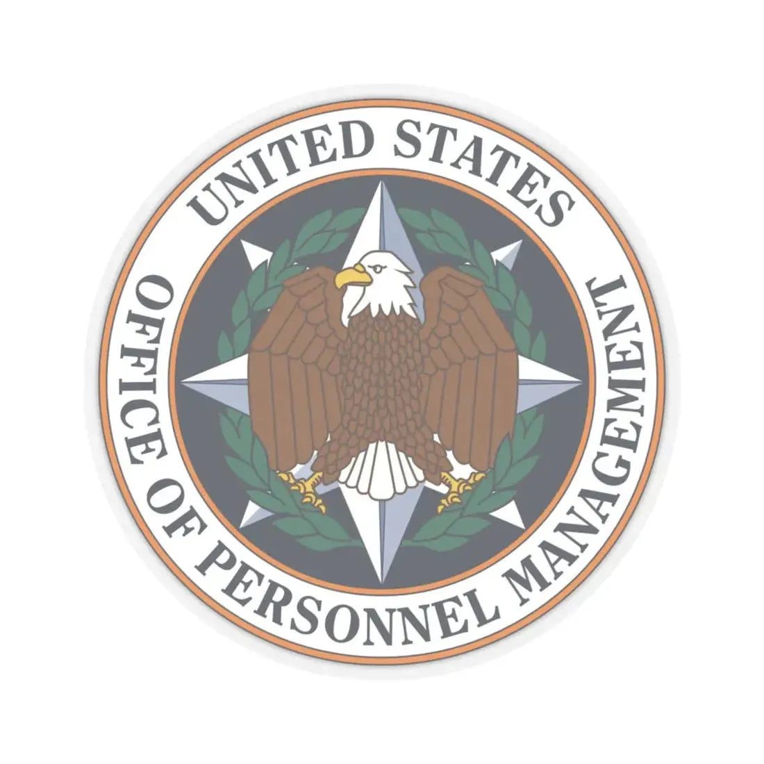 Seal of the United States Office of Personnel Management - STICKER Vinyl Kiss-Cut Decal 6 Inch Transparent - The Sticker Space