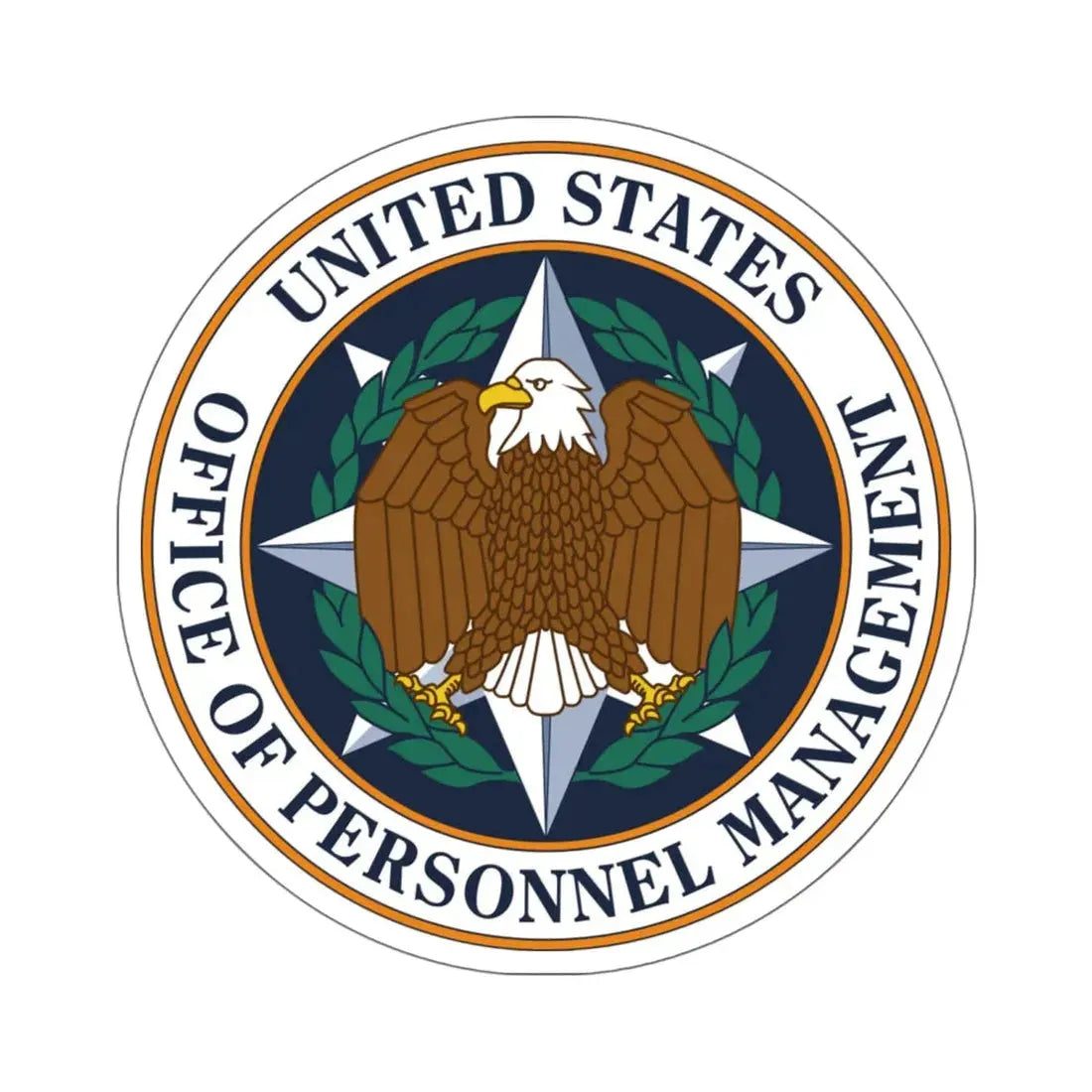 Seal of the United States Office of Personnel Management - STICKER Vinyl Kiss-Cut Decal 6 Inch White - The Sticker Space