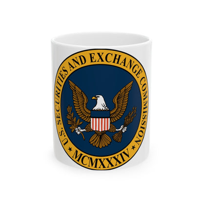 Seal of the United States Securities and Exchange Commission - White Coffee Mug-11oz-The Sticker Space