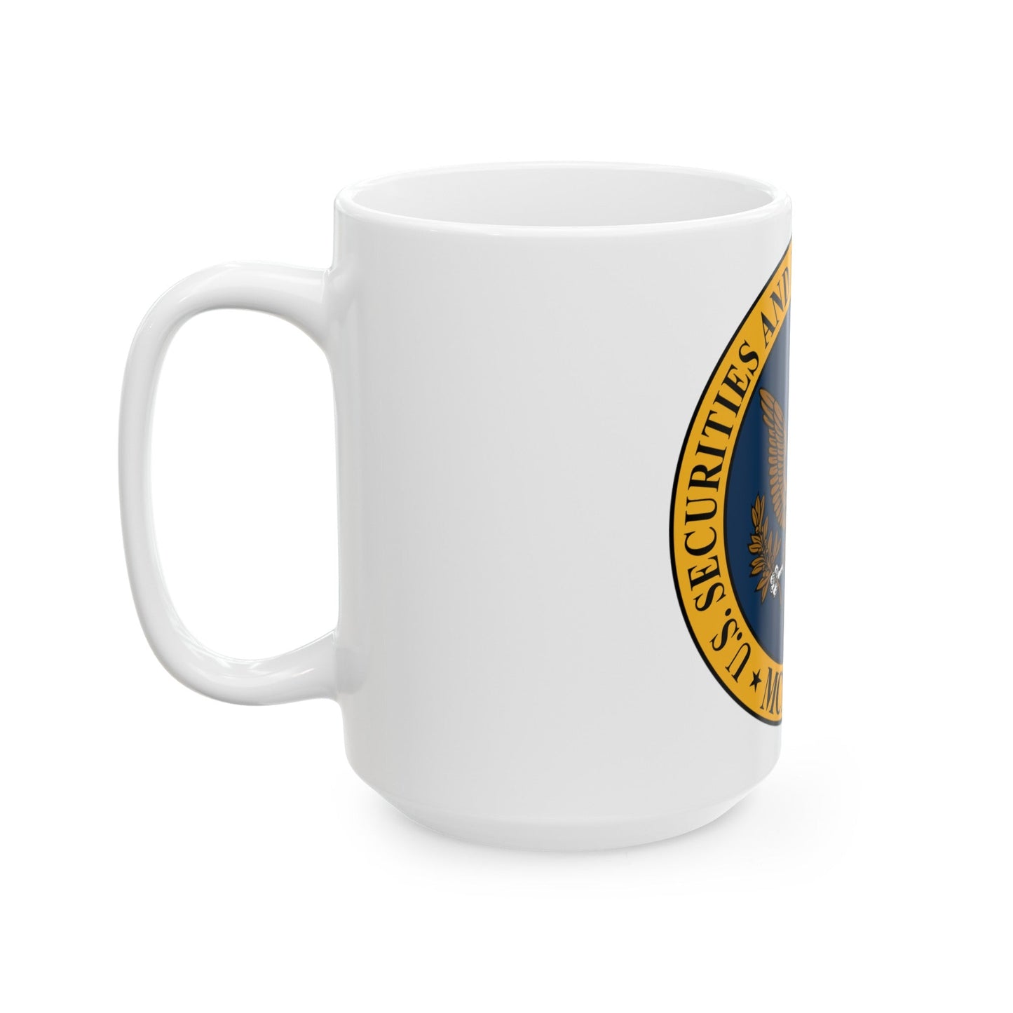 Seal of the United States Securities and Exchange Commission - White Coffee Mug-The Sticker Space