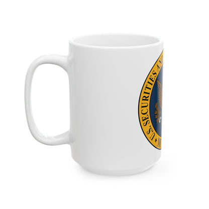 Seal of the United States Securities and Exchange Commission - White Coffee Mug-The Sticker Space