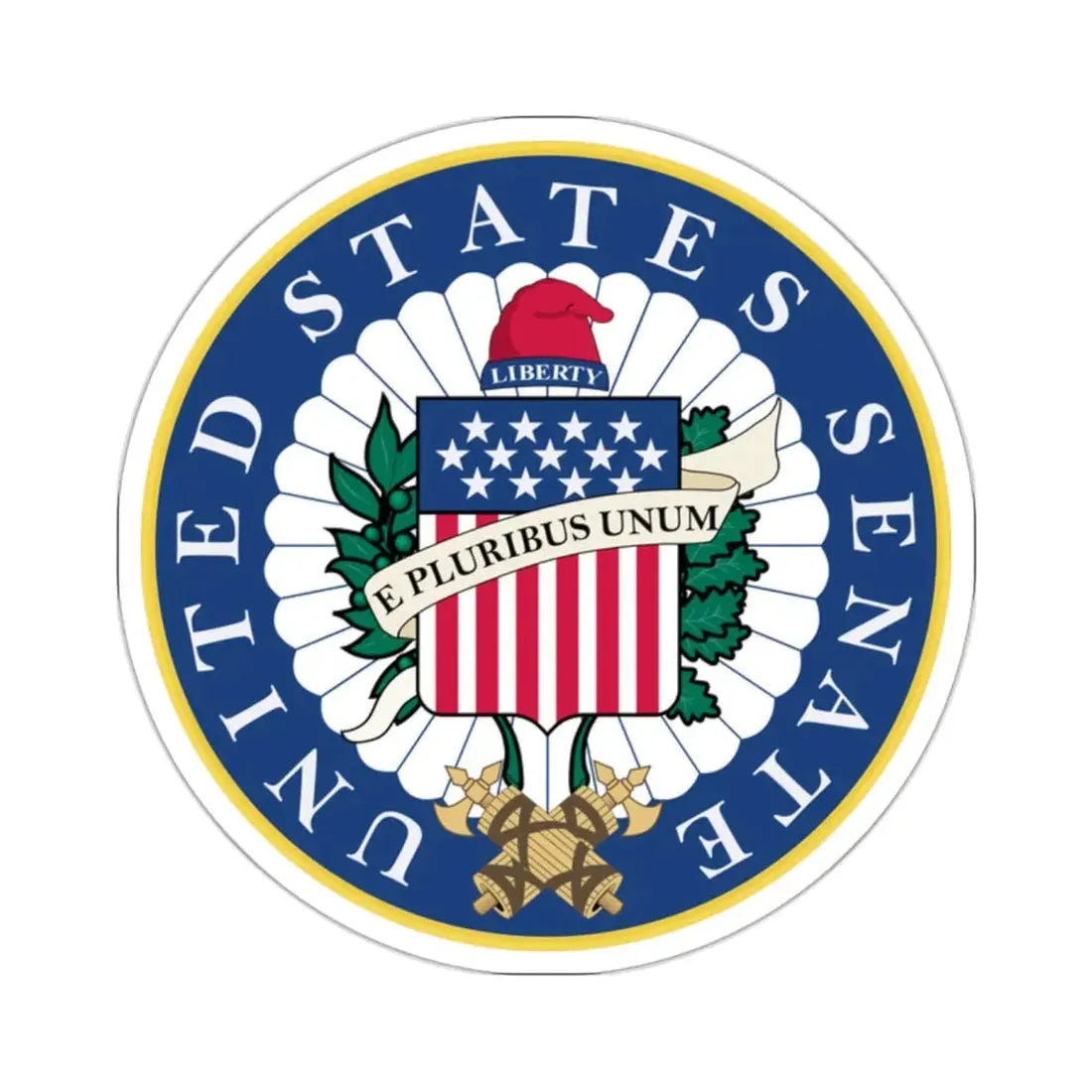 Seal of the United States Senate - STICKER Vinyl Kiss-Cut Decal 2 Inch White - The Sticker Space
