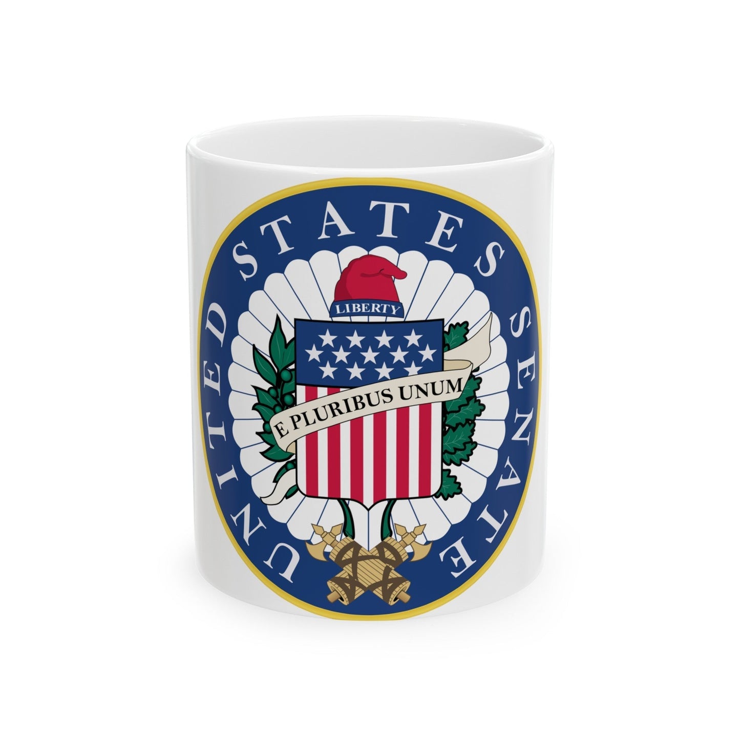 Seal of the United States Senate - White Coffee Mug-11oz-The Sticker Space