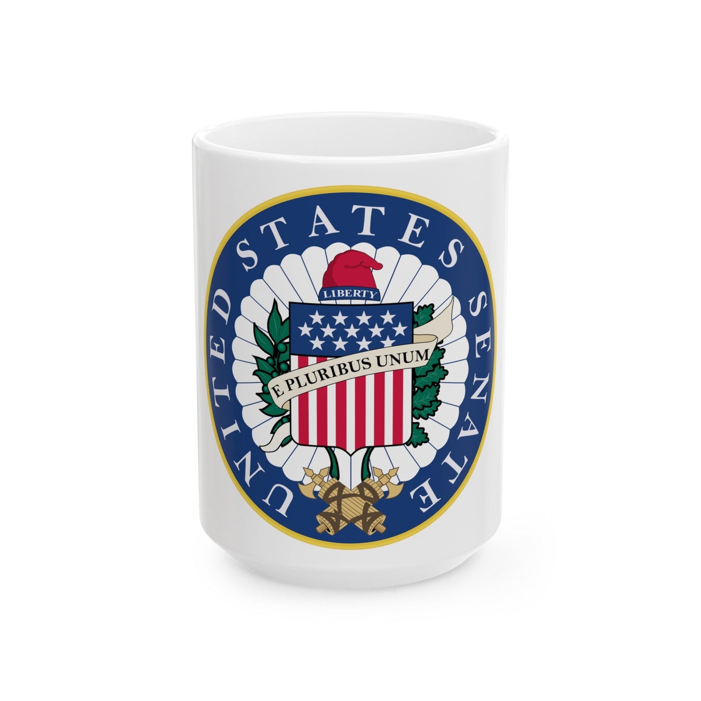 Seal of the United States Senate - White Coffee Mug-15oz-The Sticker Space