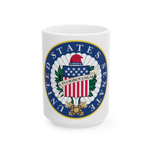 Seal of the United States Senate - White Coffee Mug-15oz-The Sticker Space