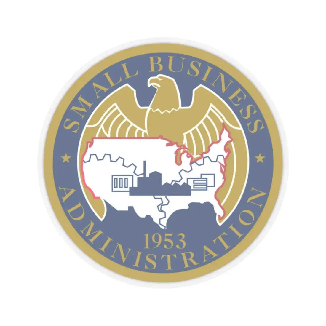 Seal of the United States Small Business Administration - STICKER Vinyl Kiss-Cut Decal 2 Inch Transparent - The Sticker Space