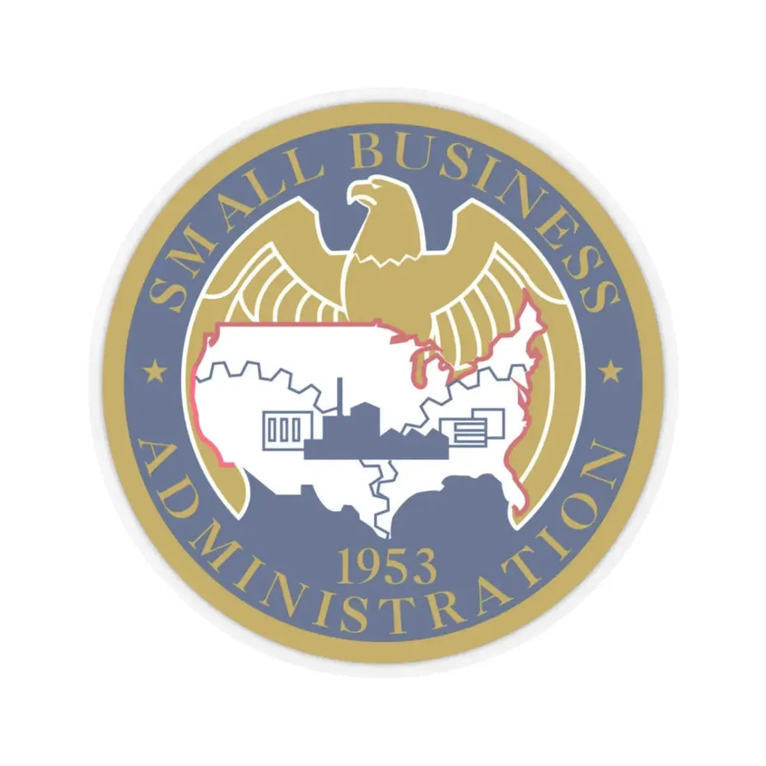 Seal of the United States Small Business Administration - STICKER Vinyl Kiss-Cut Decal 3 Inch Transparent - The Sticker Space