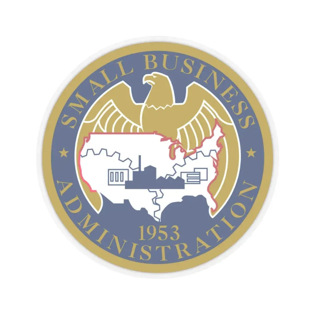 Seal of the United States Small Business Administration - STICKER Vinyl Kiss-Cut Decal 6 Inch Transparent - The Sticker Space