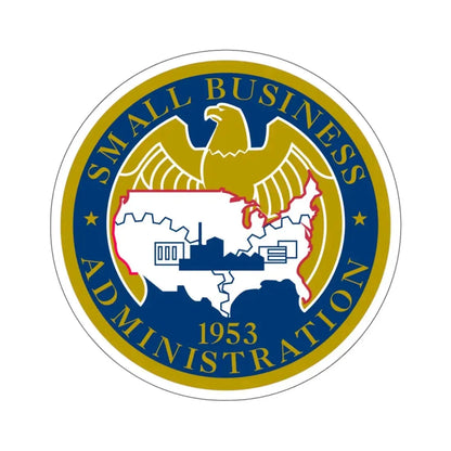 Seal of the United States Small Business Administration - STICKER Vinyl Kiss-Cut Decal 6 Inch White - The Sticker Space