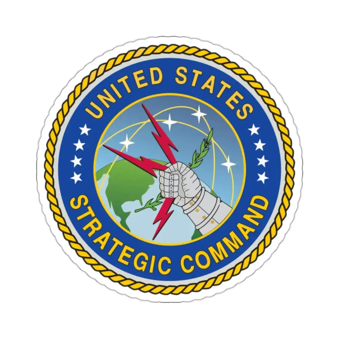 Seal of the United States Strategic Command - STICKER Vinyl Kiss-Cut Decal 2 Inch White - The Sticker Space
