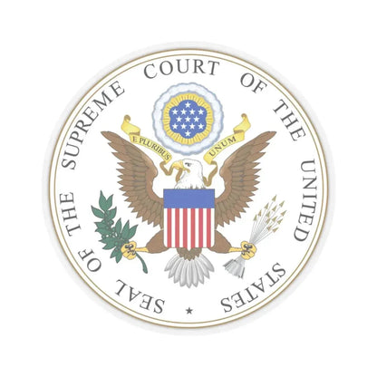 Seal of the United States Supreme Court - STICKER Vinyl Kiss-Cut Decal 4 Inch Transparent - The Sticker Space