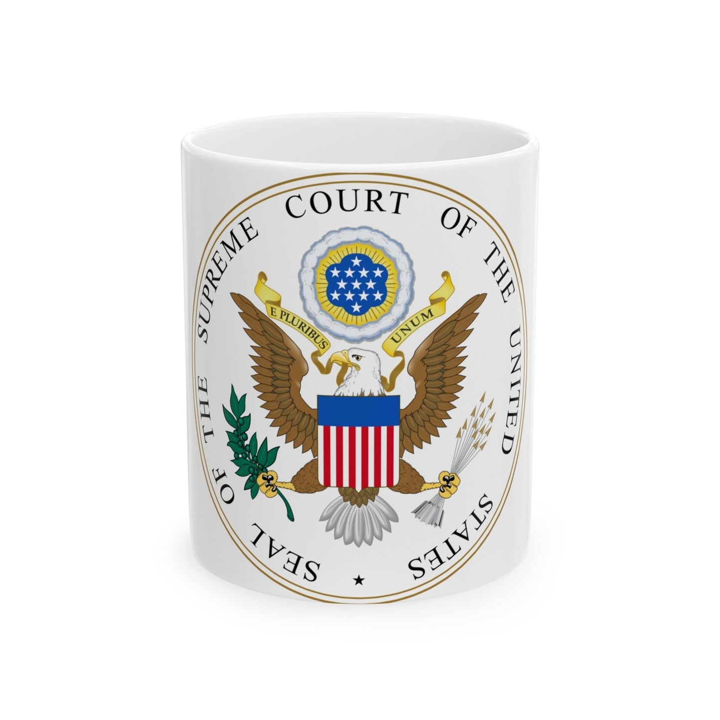 Seal of the United States Supreme Court - White Coffee Mug-11oz-The Sticker Space