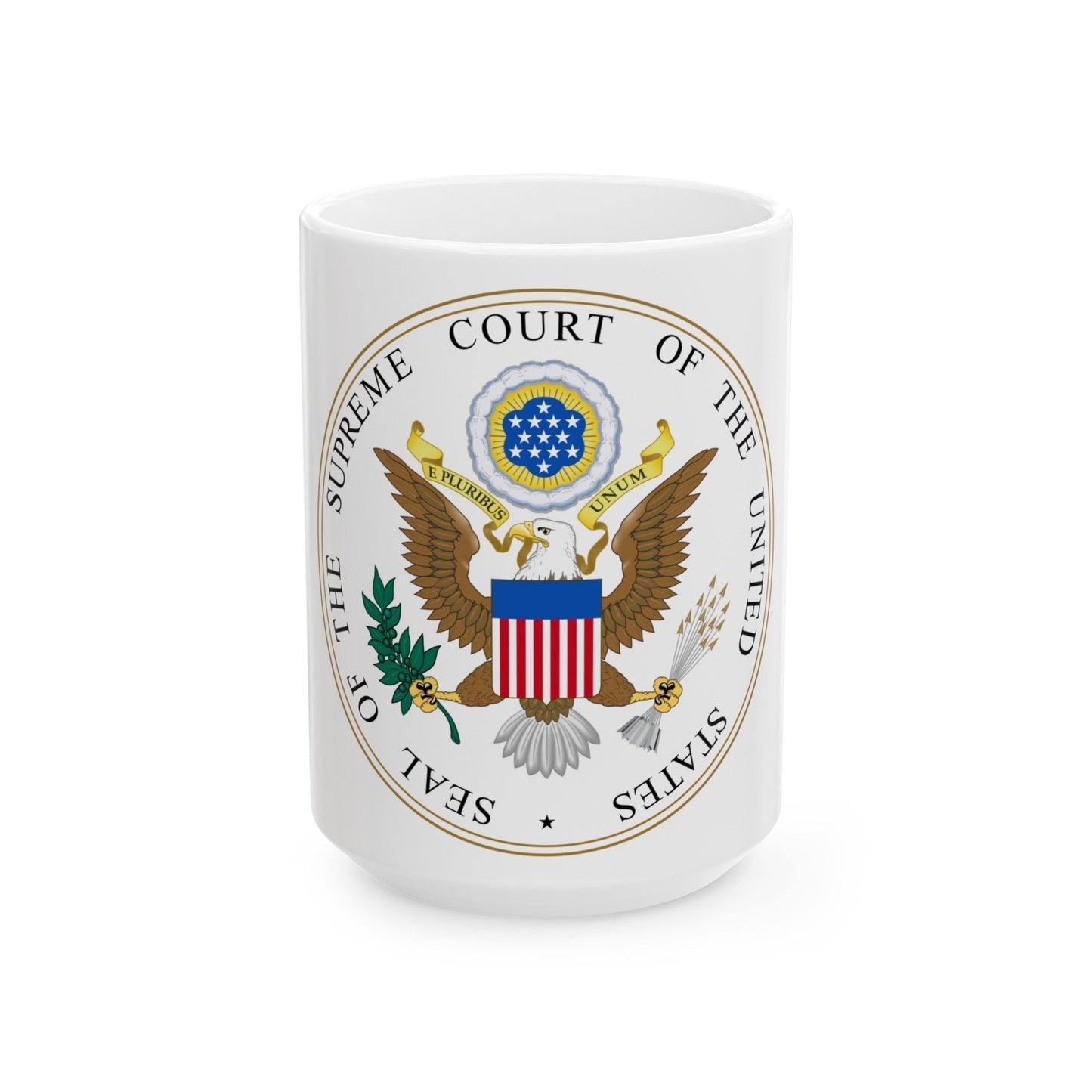 Seal of the United States Supreme Court - White Coffee Mug-15oz-The Sticker Space