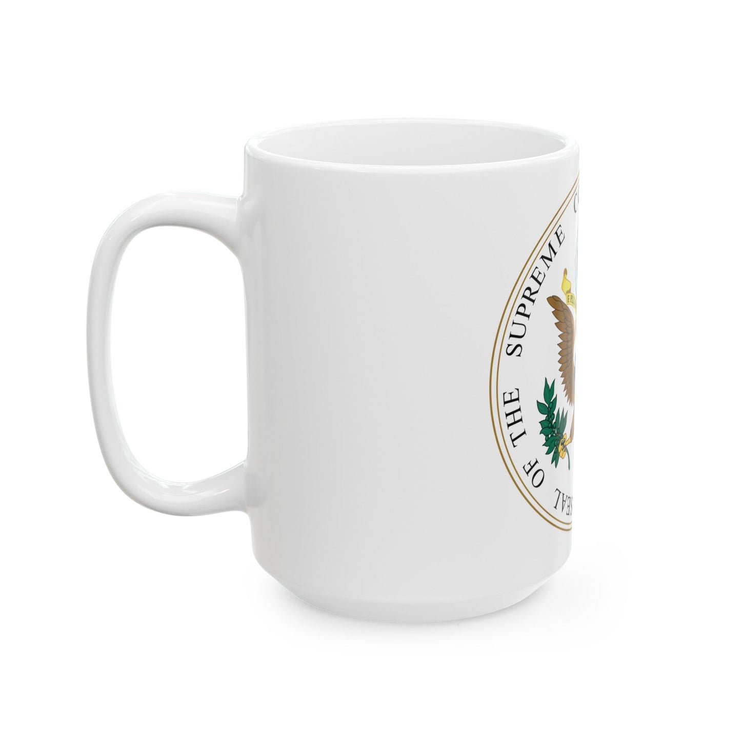 Seal of the United States Supreme Court - White Coffee Mug-The Sticker Space