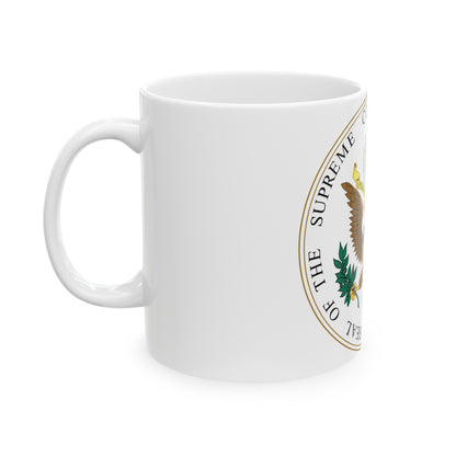 Seal of the United States Supreme Court - White Coffee Mug-The Sticker Space