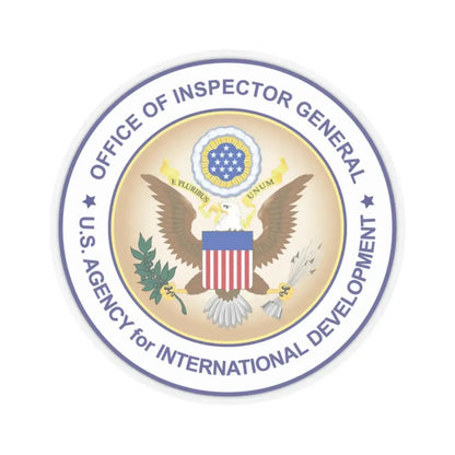 Seal of the U.S. Agency for International Development Office of Inspector General (United States) STICKER Vinyl Kiss-Cut Decal 2 Inch Transparent - The Sticker Space