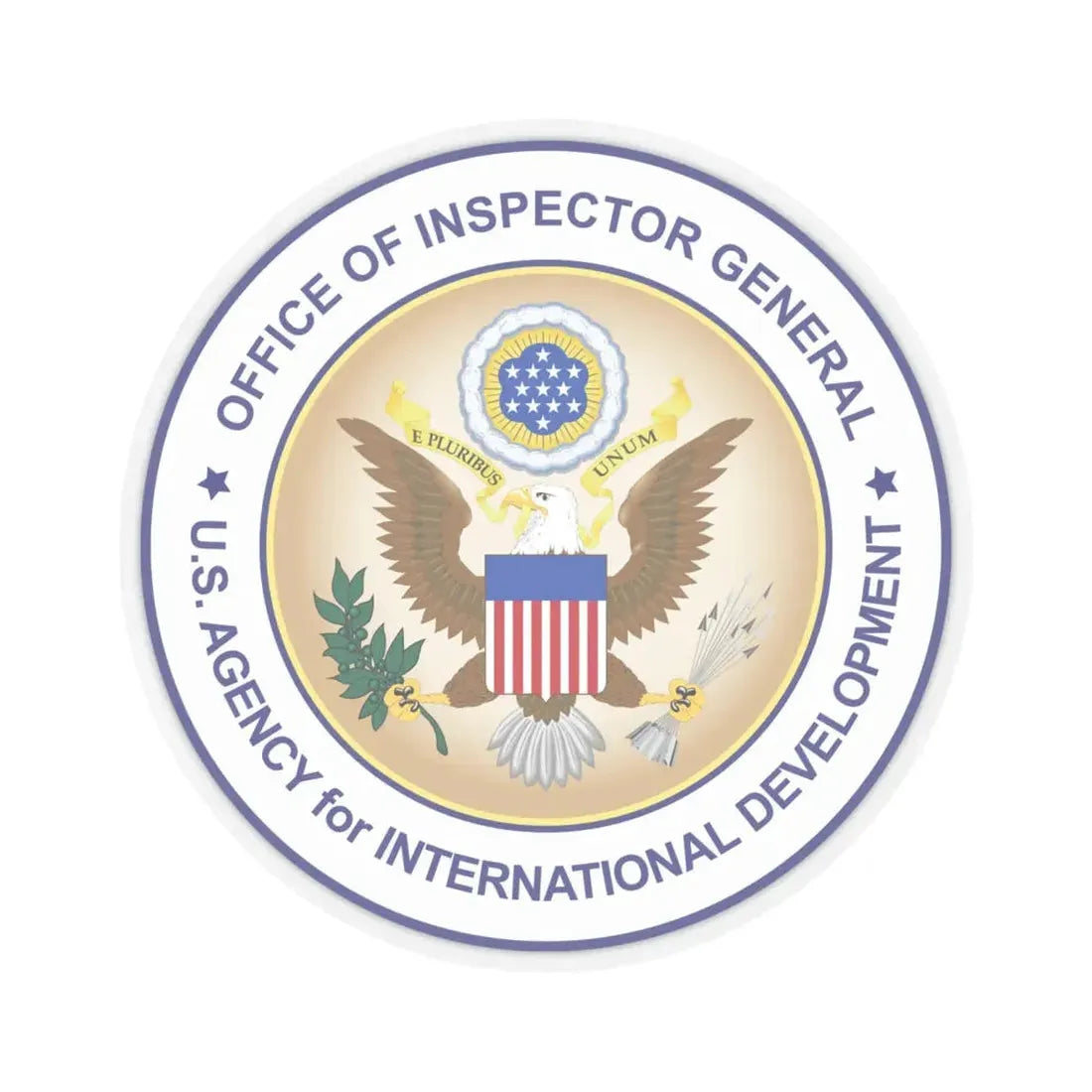 Seal of the U.S. Agency for International Development Office of Inspector General (United States) STICKER Vinyl Kiss-Cut Decal 6 Inch Transparent - The Sticker Space