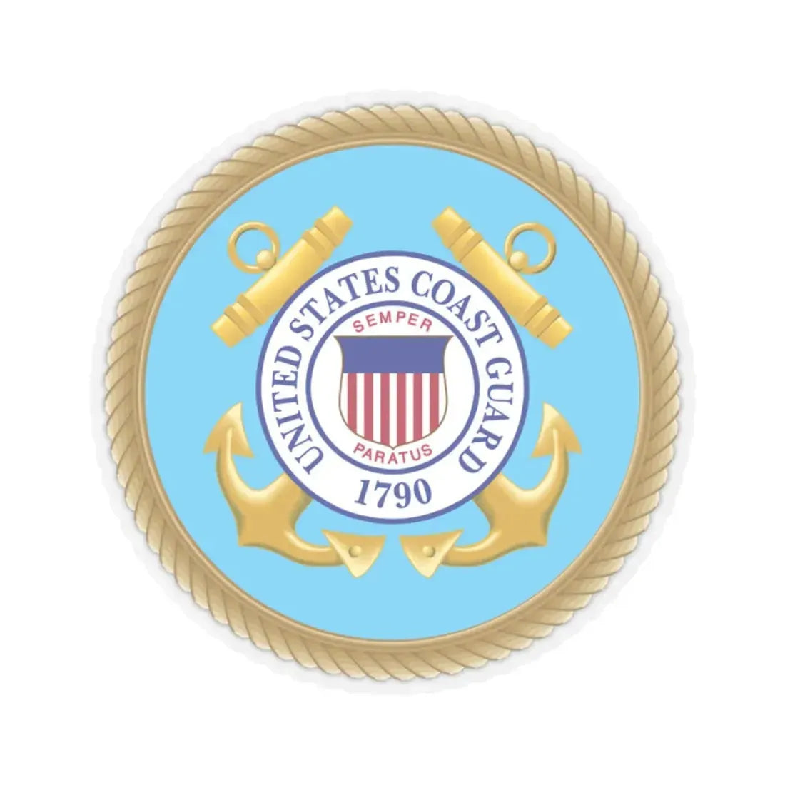 Seal of the U.S. Coast Guard (United States) STICKER Vinyl Kiss-Cut Decal 2 Inch Transparent - The Sticker Space