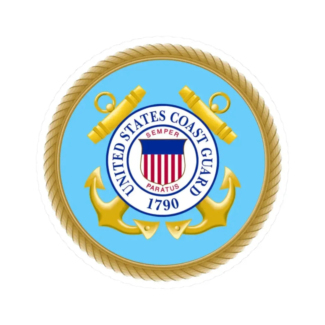 Seal of the U.S. Coast Guard (United States) STICKER Vinyl Kiss-Cut Decal 2 Inch White - The Sticker Space