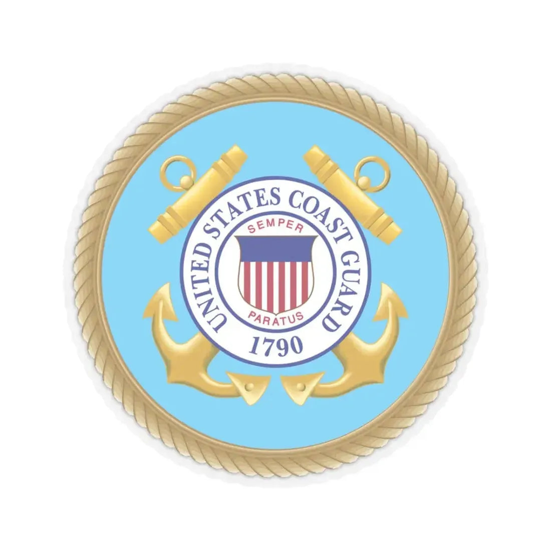 Seal of the U.S. Coast Guard (United States) STICKER Vinyl Kiss-Cut Decal 3 Inch Transparent - The Sticker Space