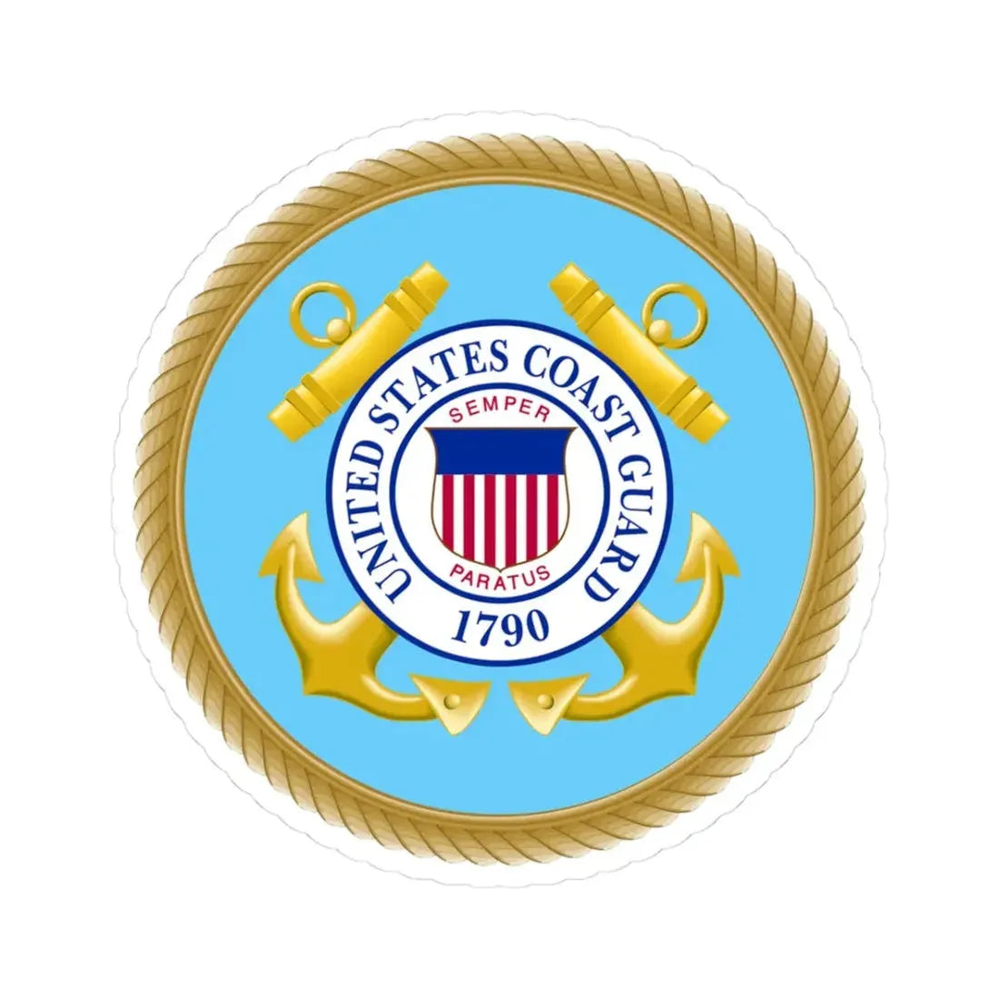 Seal of the U.S. Coast Guard (United States) STICKER Vinyl Kiss-Cut Decal 3 Inch White - The Sticker Space