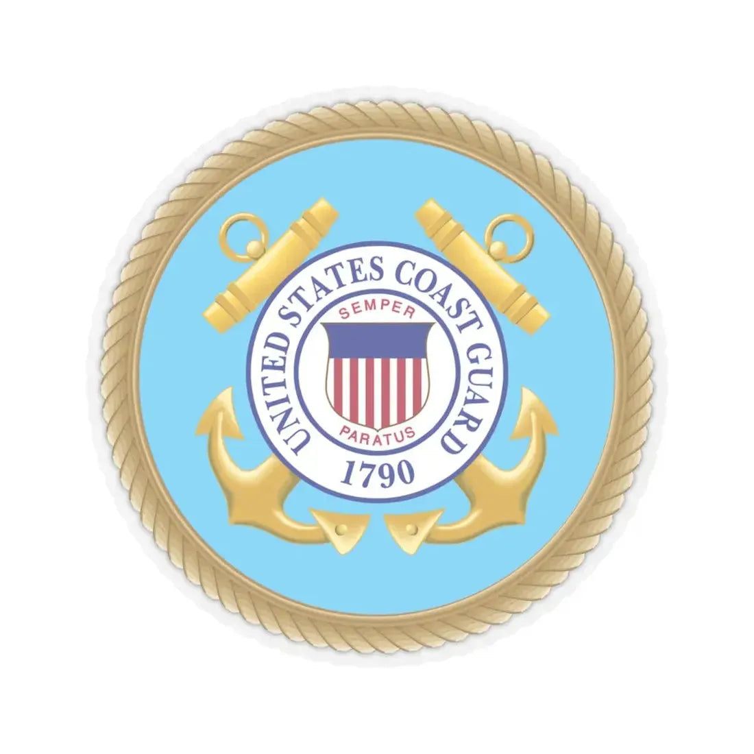 Seal of the U.S. Coast Guard (United States) STICKER Vinyl Kiss-Cut Decal 4 Inch Transparent - The Sticker Space