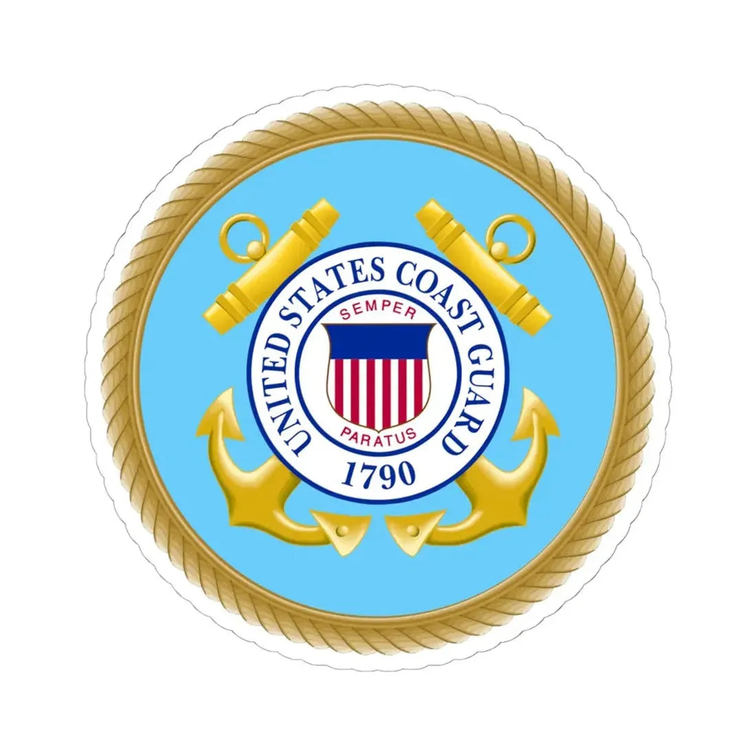 Seal of the U.S. Coast Guard (United States) STICKER Vinyl Kiss-Cut Decal 6 Inch White - The Sticker Space