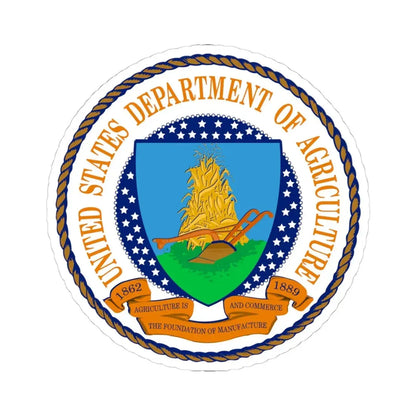 Seal of the US Department of Agriculture (United States) STICKER Vinyl Kiss-Cut Decal 4 Inch White - The Sticker Space