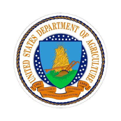 Seal of the US Department of Agriculture (United States) STICKER Vinyl Kiss-Cut Decal 6 Inch White - The Sticker Space