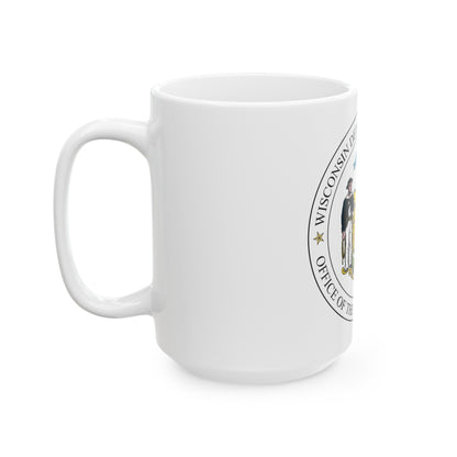 Seal of the Wisconsin Attorney General - White Coffee Mug-The Sticker Space